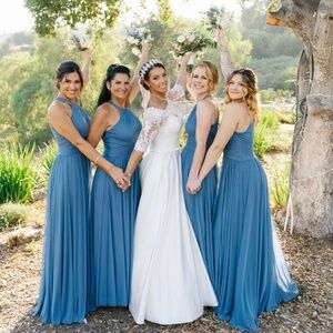 High-Neck Mesh Dress with Full Skirt STYLE# F19931